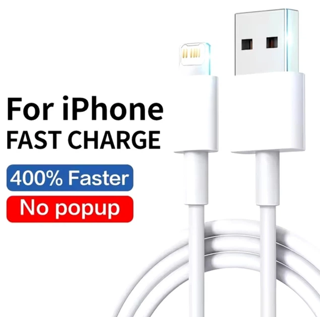 Зарядной кабель для Apple iPhone, USB Type-A/Lightning (1 метр) - Фото 1 Зарядной кабель для Apple iPhone, USB Type-A/Lightning (1 метр) - изображение 1