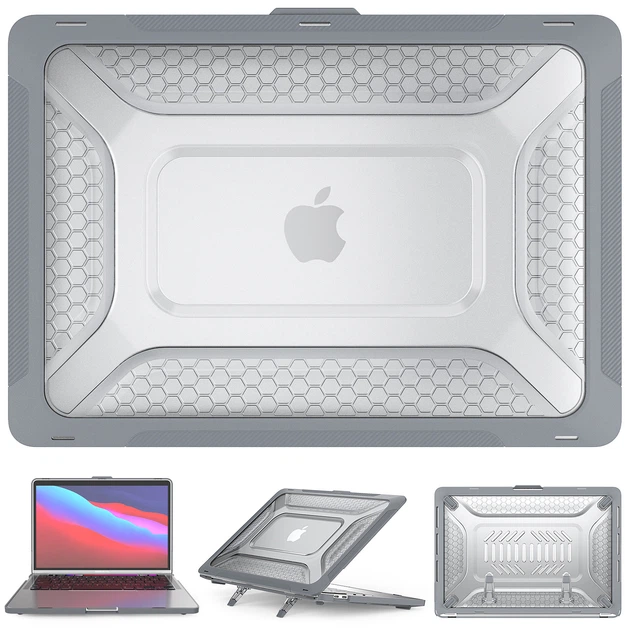 Протиударний чохол з підставкою для Macbook Pro (M2|M1|A2338), Сірий, Серый - Фото 1 Протиударний чохол з підставкою для Macbook Pro (M2|M1|A2338), Сірий, Серый - изображение 1