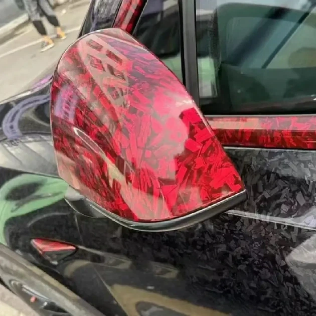 Защитная виниловая пленка для авто мото ширина 10 см длина 150 см Flower Carbon Red - изображение 5