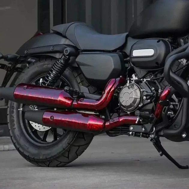 Защитная виниловая пленка для авто мото ширина 10 см длина 150 см Flower Carbon Red - изображение 4