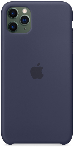 Панель Apple Silicone Case для Apple iPhone 11 Pro Max Midnight Blue (MWYW2) - зображення 3