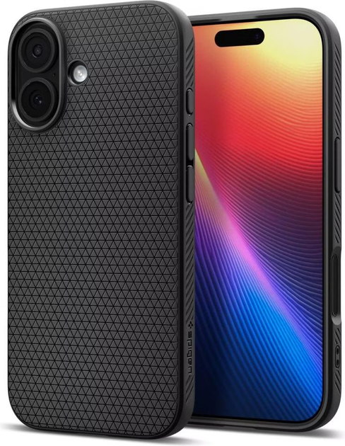 Etui plecki Spigen Liquid Air do Apple iPhone 17 Matte Black (8800283315011) - obraz 4