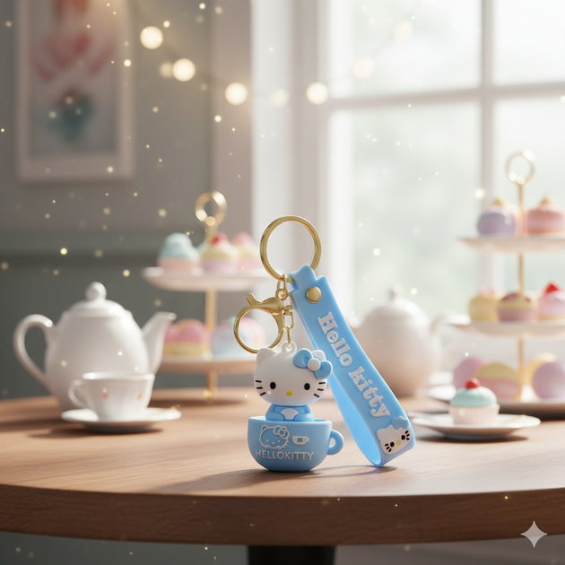 Брелок Привіт Кітті Хелло Кітті Hello Kitty дитячий брелок на рюкзак, ключі 5,9 см - зображення 2