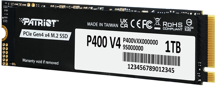 Patriot P400 V4 1TB M.2 2280 NVMe PCIe 4.0 x4 TLC (P400VP1TBM28H) - зображення 3