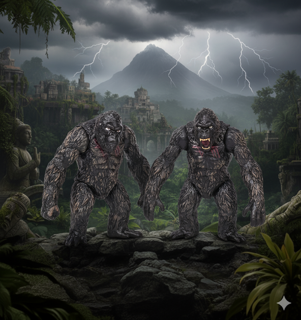 Кінг Конг King Kong Godzilla vs Kong, кінг конг іграшка, іграшка кінг конг, фігурки 9 см 2шт - зображення 2