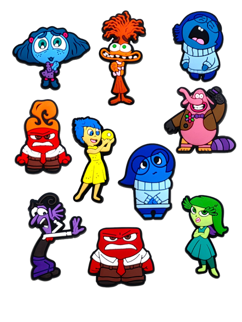 Джибитсы Мыслями наизнанку Inside Out инсайд Головоломка 10 шт аксессуары крокс украшение Dumk_20(1) - изображение 3