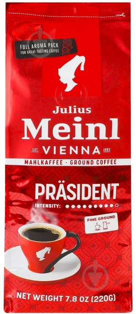 Кава мелена Julius Meinl Prasident 220 г - Фото 1 Кава мелена Julius Meinl Prasident 220 г - зображення 1