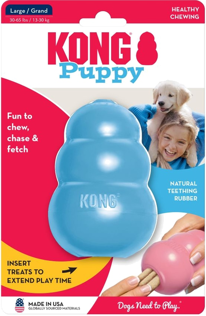 Zabawka Kong Puppy gruszka-karmidło dla szczeniąt średnich i dużych ras L (31115) (35585131115) - obraz 2