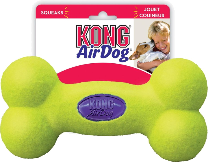 Іграшка Kong AirDog Squeaker Bone повітряна кістка для собак середніх і великих порід L (35585775302) - зображення 2