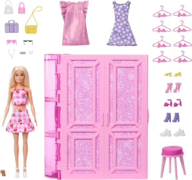 Стильна гардеробна Barbie з лялькою (HXD58) (0194735227396) - зображення 2