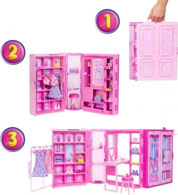 Стильна гардеробна Barbie з лялькою (HXD58) (0194735227396) - зображення 4