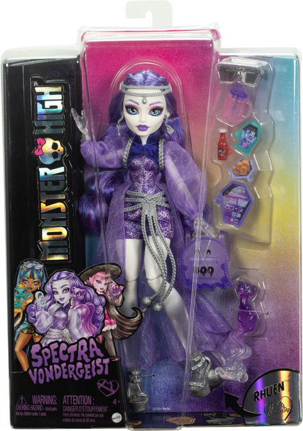 Лялька Monster High Спектра Монстро-класика нове покоління (HXH77) (0194735230624) - зображення 1