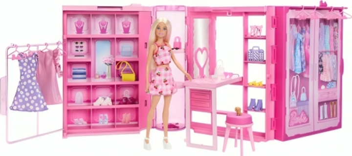 Стильна гардеробна Barbie з лялькою (HXD58) (0194735227396) - зображення 7