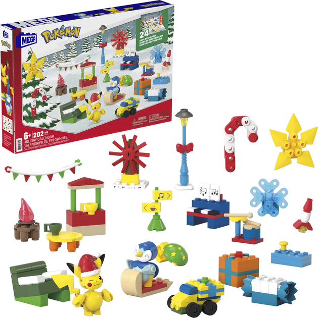 Адвент-календар Breakout Beasts Зимові пригоди Покемонів Mega Construx GYG99 (0887961971651) - зображення 1