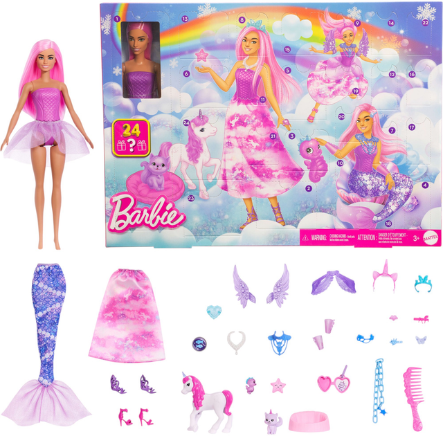 Kalendarz adwentowy Barbie Fantastyczna transformacja (JFL66) (194735300402) - obraz 5