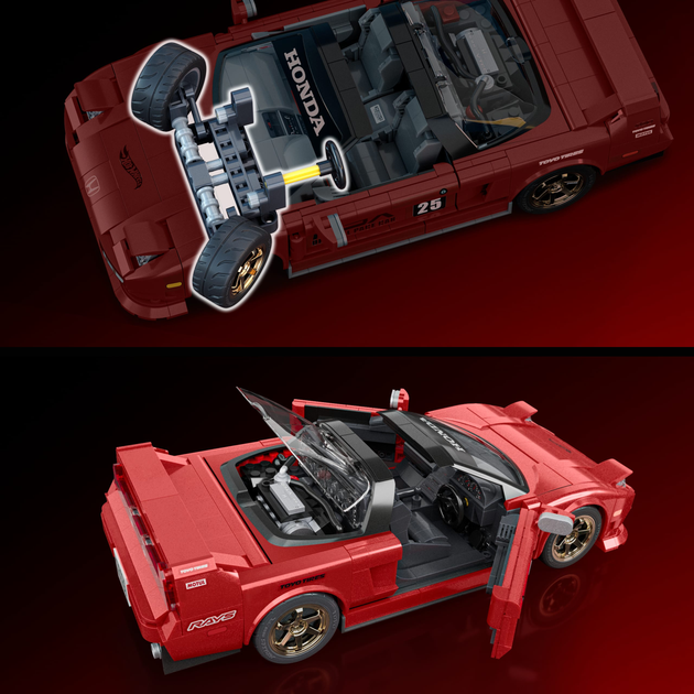 Колекційна машинка-конструктор Mattel Brick Shop Hot Wheels Elite Acura 876 деталей (JFT17) (194735304806) - зображення 5
