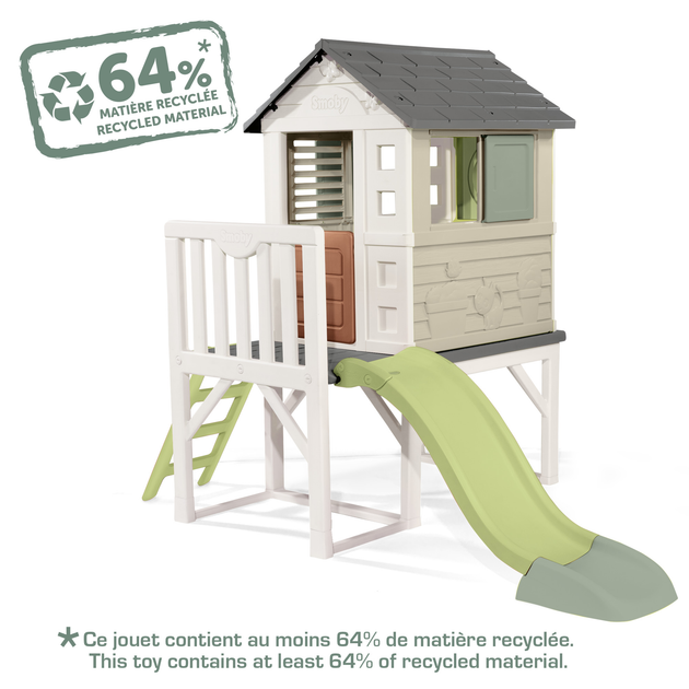 Domek Smoby Toys Life Letni wypoczynek na podporach 243x160x197 cm (7600810802) (3032168108028) - obraz 3