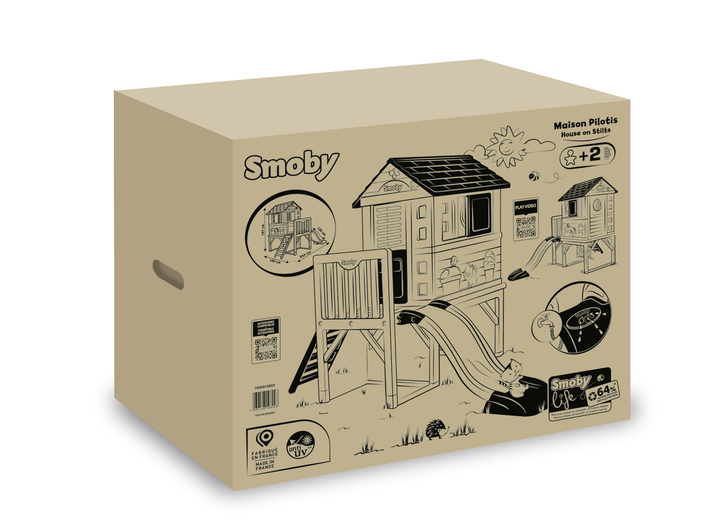 Domek Smoby Toys Life Letni wypoczynek na podporach 243x160x197 cm (7600810802) (3032168108028) - obraz 6
