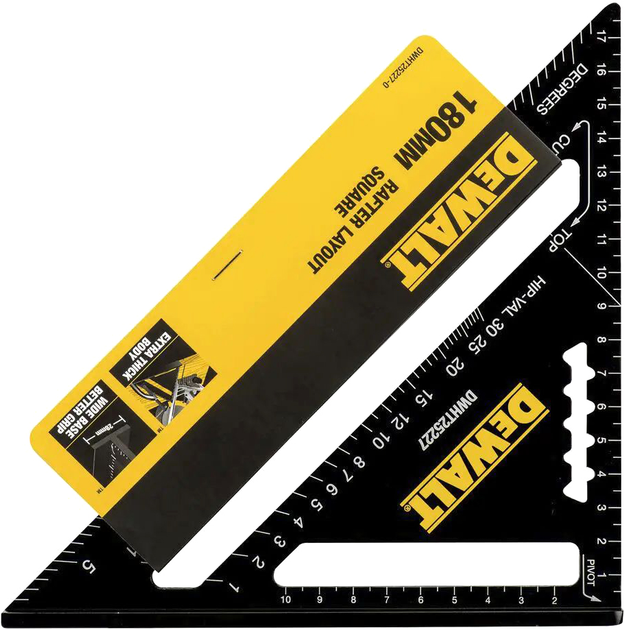 Косинець для покрівельних робіт DeWalt металевий 180 х 180 мм (DWHT25227-0) - зображення 3