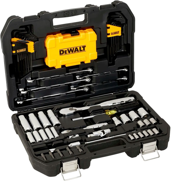 Набір головок, біт, шестигранних та накидних ключів DeWalt 1/4 та 1/2 89 предметів (DWMT73800-1) - зображення 2