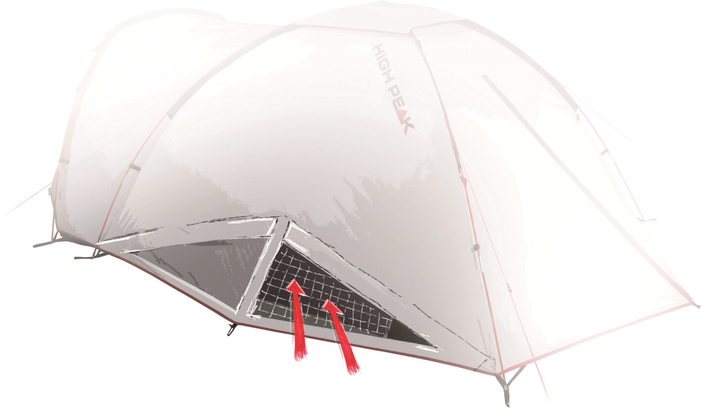 Namiot pięcioosobowy High Peak Tessin 5.1 Zielony (4001690103817) - obraz 8