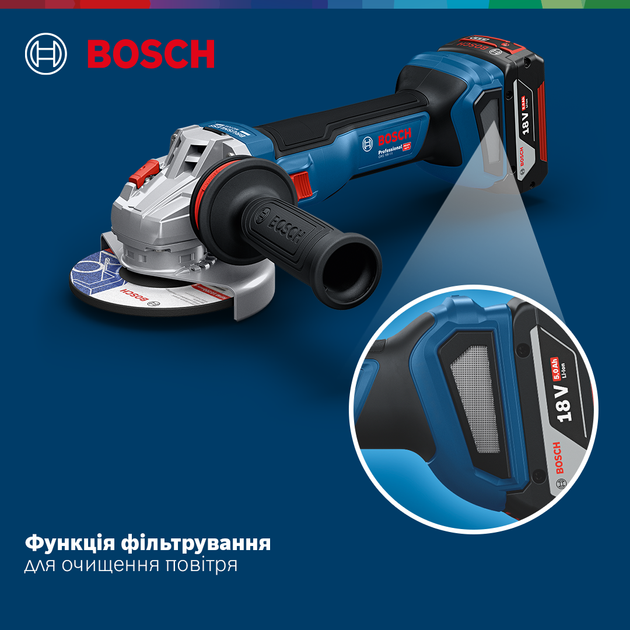 Akumulatorowa bezszczotkowa szlifierka kątowa Bosch GWS 18V-11 Solo (06019N4100) - obraz 7