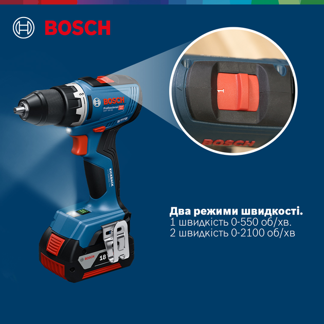 Akumulatorowa bezszczotkowa wiertarko-wkrętarka Bosch GSR 18V-65 Solo (06019N3200) - obraz 8