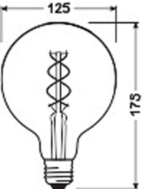 Lampa LED Osram Filament Vintage 1906 GLOBE 4W 300Lm 2000K E27 (4058075092136) - obraz 8