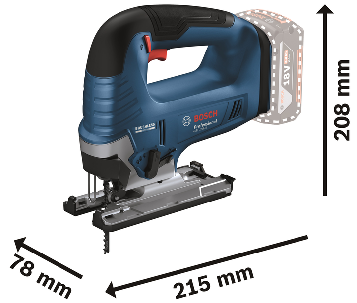 Пила лобзикова акумуляторна Bosch Professional GST 185-LI (06015B3021) - зображення 4