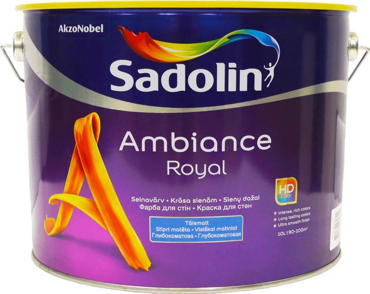 Farba Sadolin Ambiance Royal do ścian i sufitu głęboko matowa Biała BW 10 l (5329428) - obraz 1