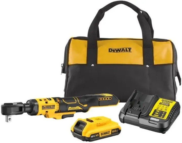Kątowy klucz udarowy - grzechotka akumulatorowy bezszczotkowy DeWALT DCF512D1 - obraz 1