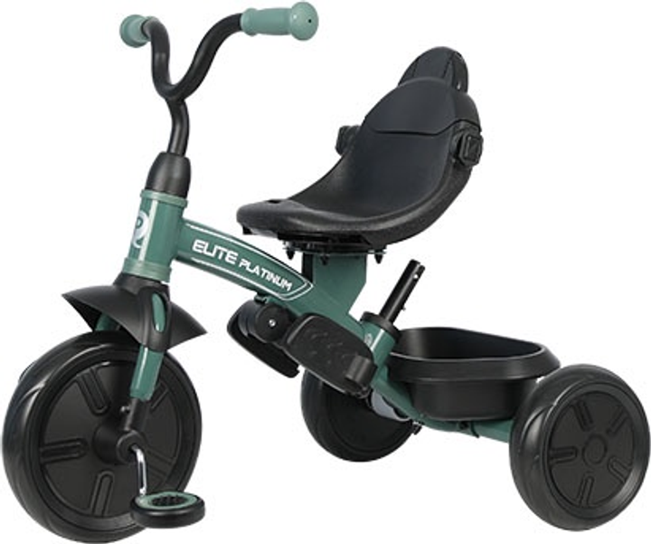 Rower dziecięcy Qpla Elite Platinum Składany Trójkołowy Zielony (T10-ZElitePlatinumGreen) - obraz 3
