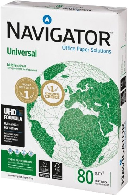 Ящик паперу офісного Navigator А4 80 г/м2 1 ящик 5 пакувань (5602024006119) - зображення 2