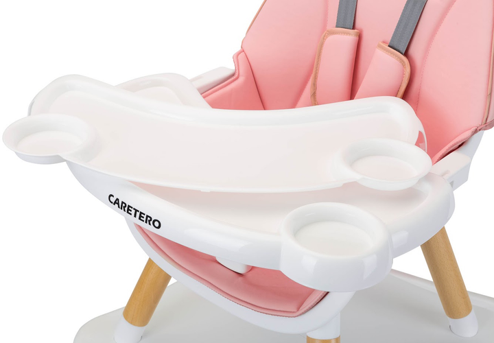 Krzesełko do karmienia Caretero Tuva 2 w 1 Różowy TERO-7708 (5908310395678) - obraz 4