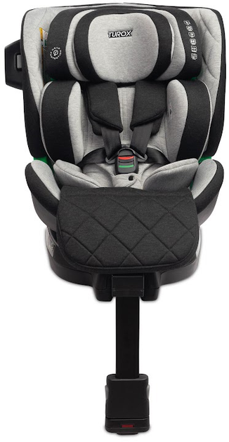 Fotelik samochodowy Caretero Turox I-Size Isofix od 40 do 150 cm Szary TERO-1981 (5908310396866) - obraz 7