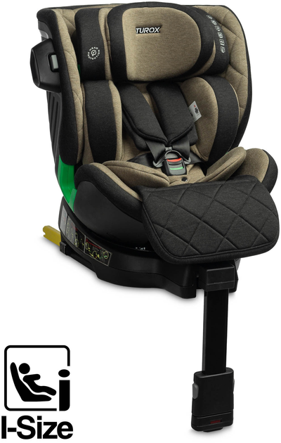 Fotelik samochodowy Caretero Turox I-Size Isofix od 40 do 150 cm Khaki TERO-1983 (5908310396880) - obraz 3
