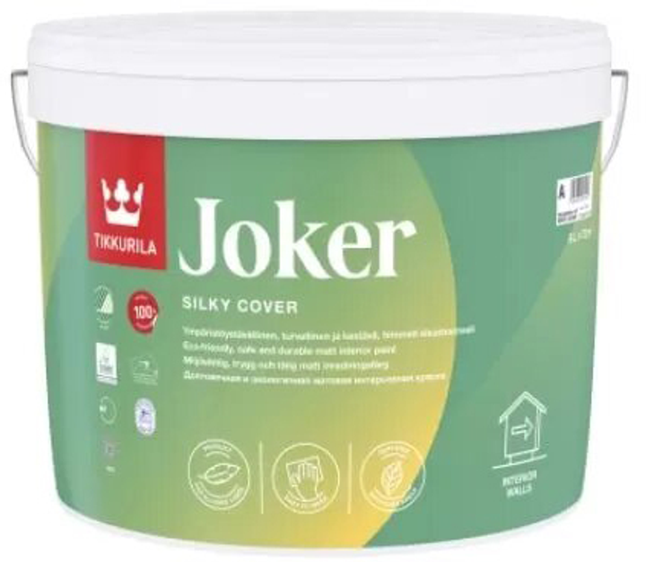 Фарба стійка до миття Tikkurila Joker матова екологічна 2.7 л Біла (6408070031636) - зображення 1