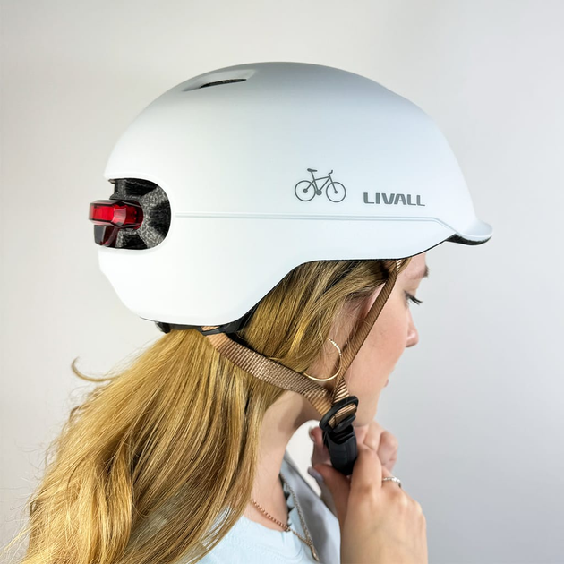 Kask rowerowy Livall C20 M 54-58 cm Biały (LIV-000C20-4242) - obraz 10