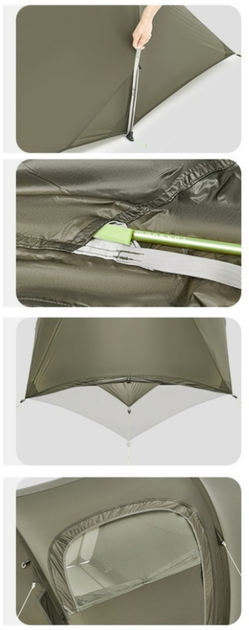 Тримісний намет Naturehike Opalus UL Темно-зелений CNK2450WS036 (6927595795910) - зображення 8