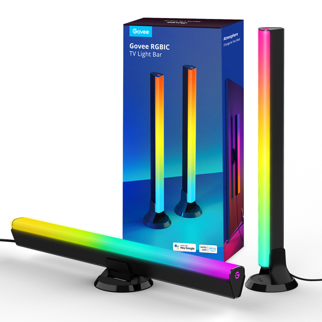 Набір підсвічування Govee Flow Plus Light Bars RGBIC Wi-Fi/Bluetooth Чорний (H6046311) - зображення 3