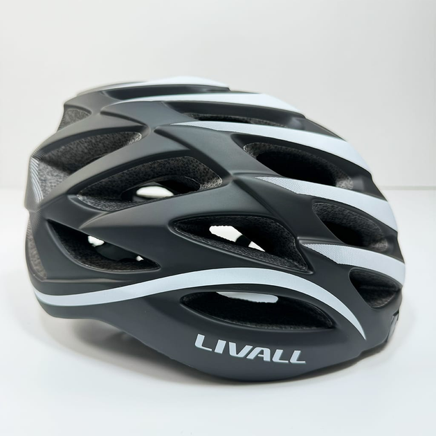 Велосипедний шолом Livall BH62 NEO L 55-61 см Чорний/Білий (ZHLIV-TBH62N-4041) - зображення 5