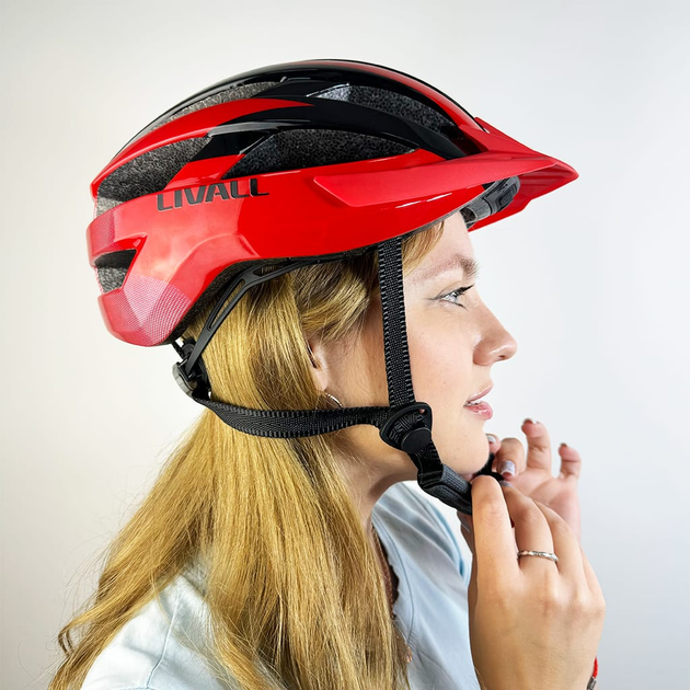 Kask rowerowy Livall MT1 NEO L 58-62 cm Czarny/Czerwony (LIV-T0MT1N-1343) - obraz 8