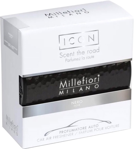 Odświeżacz do samochodu Millefiori Milano Car Icon Metal Shades Nero (17CAR43) - obraz 1