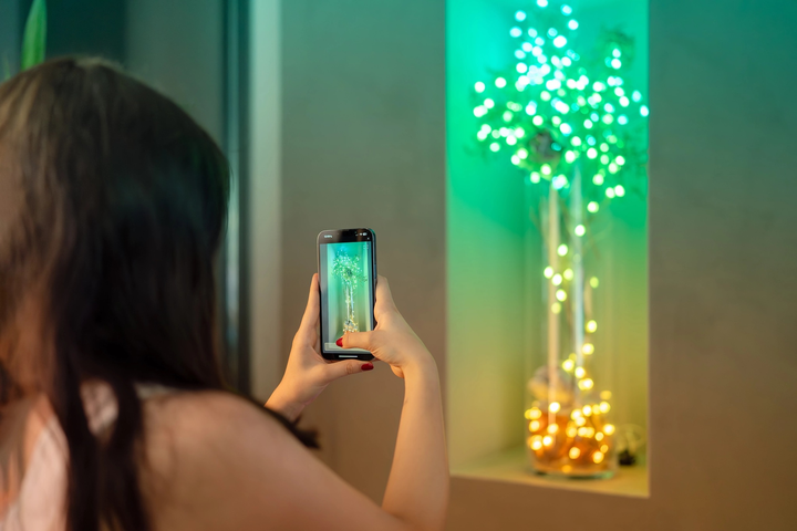Girlanda LED Smart Twinkly Strings Candle RGB 200 IP20 12 m kabel USB-C Przezroczysty (TWKC200RGB-T) - obraz 8