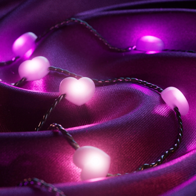 Girlanda LED Smart Twinkly Candies Heart RGB 200 IP20 12 m kabel USB-C Zielony (TWKH200RGB-G) - obraz 11