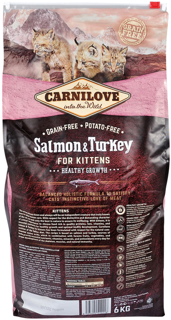 Сухий корм для кошенят Carnilove Salmon&Turkey Kitten 6 кг (8595602512218) - зображення 2