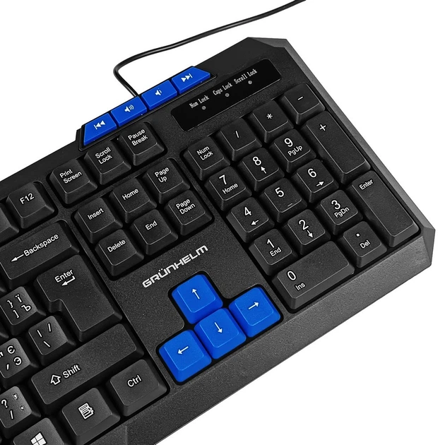 Клавиатура компьютерная проводная KB-606WD Grunhelm - изображение 3