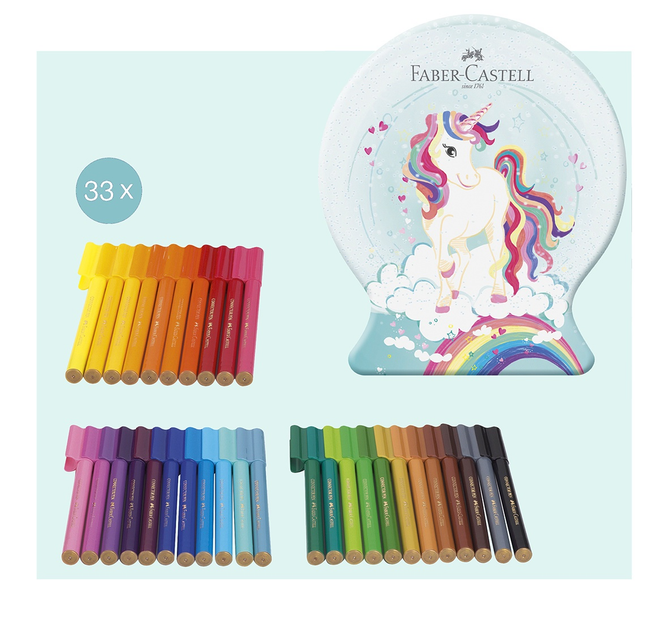 Набір фломастерів Faber-Castell Connector Єдиноріг 33 шт (4005401555445) - зображення 2