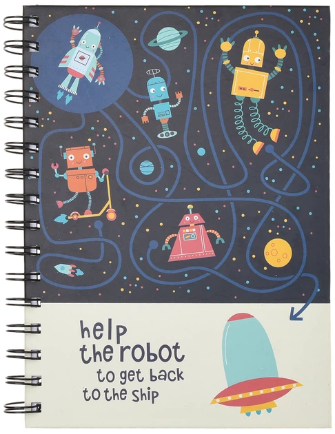 Блокнот Home & Styling Collection Robot A5 у лінійку 120 аркушів (MC1000500_dark_blue) (8719987005404) - зображення 1