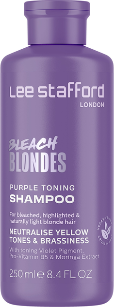 Szampon do włosów farbowanych Lee Stafford Bleach Blondes Blondes Purple Toning oczyszczający 250 ml (5060282705777) - obraz 1